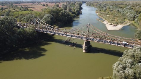 Road and Railway Bridge over the Velika Morava River